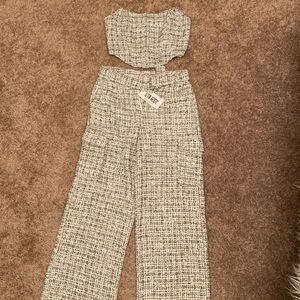 12th Tribe 2 piece pant set with strapless top.  Pants S/Top M.